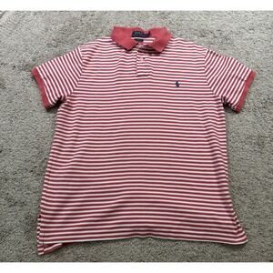 Polo Ralph Lauren‎ Shirt Mens Large Coral Red Golf Casual Academia Preppy Large